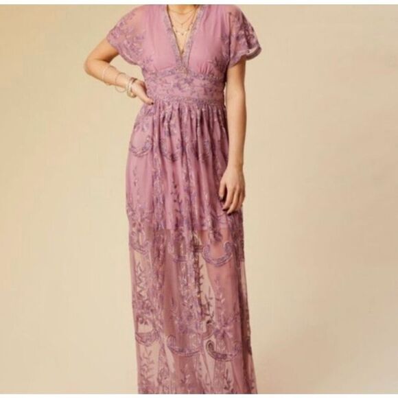 Altar'd State Purple Maxi Dress - Picture 1 of 10